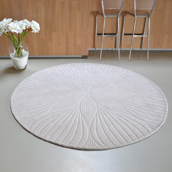 Wedgwood Folia Stone 38301 Wool Designer Round Rug – Rugs Of Beauty