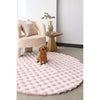 Tara 1721 Blush Pink Modern Machine Washable Round Rug - Rugs Of Beauty - 2