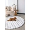 Tara 1724 White Modern Machine Washable Round Rug - Rugs Of Beauty - 2