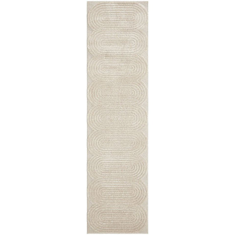 Agnes 2454 Beige Modern Patterned Runner Rug - Rugs Of Beauty - 1