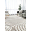 Agnes 2455 Beige White Modern Patterned Rug - Rugs Of Beauty - 2