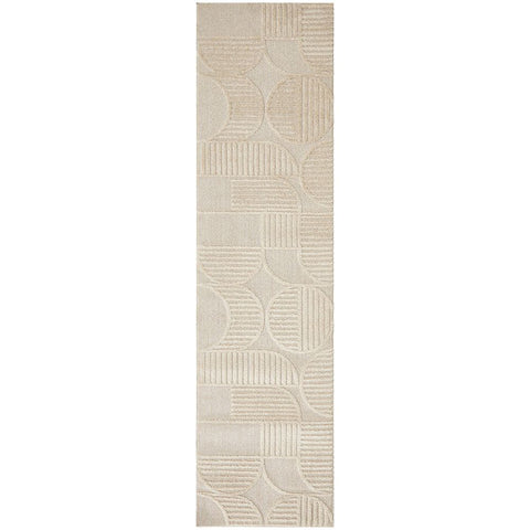 Agnes 2457 Beige Modern Patterned Runner Rug - Rugs Of Beauty - 1