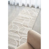 Agnes 2458 Beige White Modern Patterned Runner Rug - Rugs Of Beauty - 2