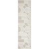 Agnes 2458 Beige White Modern Patterned Runner Rug - Rugs Of Beauty - 1