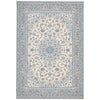 Morriset 3783 Ivory Blue Traditional Kashan Wool Rug - Rugs Of Beauty - 1