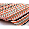 Flat Weave Stripe Design Rug Orange Navy