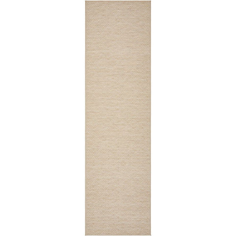 Kedron 1672 Indoor Outdoor Natural Cream Modern Polypropylene Runner Rug - Rugs Of Beauty - 1