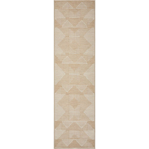 Kedron 1673 Indoor Outdoor Natural Cream Modern Polypropylene Runner Rug - Rugs Of Beauty - 1