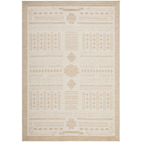 Kedron 1676 Indoor Outdoor Natural Cream Modern Polypropylene Rug - Rugs Of Beauty - 1