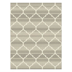 Caldwell Lattice Cream Trellis Patterned Modern Rug - 1