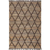 Odisha 2755 Chocolate Natural Patterned Modern Jute Rug - Rugs Of Beauty - 1