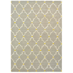 Sanderson Empire Trellis Stone 45501 Designer Wool / Viscose Rug - Rugs Of Beauty - 1