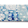 Monsa Beige Grey Motif on Blue Transitional Patterned Rug - Rugs Of Beauty - 3