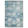 Monsa Beige Grey Motif on Blue Transitional Patterned Rug - Rugs Of Beauty - 1