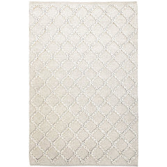 Agartha 2201 Wool Polyester Cream Trellis Rug - Rugs Of Beauty - 1