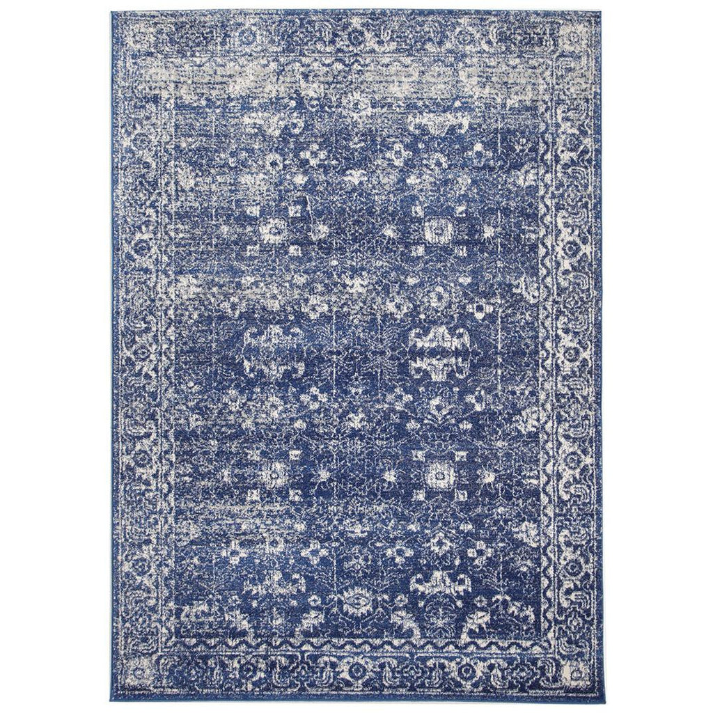 Melaka Navy Blue Transitional Designer Rug – Rugs Of Beauty