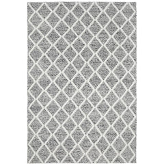 Kalix Grey Hand Loomed Modern Wool Polyester Rug - Rugs Of Beauty - 1